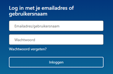 Login page