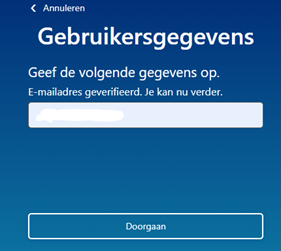 Email address verified